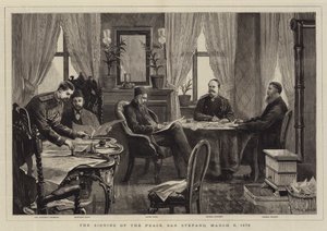 De Ondertekening van de Vrede, San Stefano, 3 maart 1878